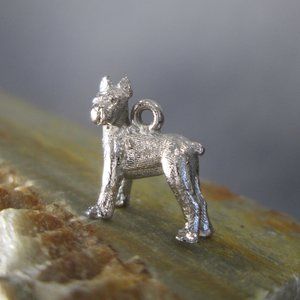Sterling Silver Charm PITBULL or BOXER Dog Breed